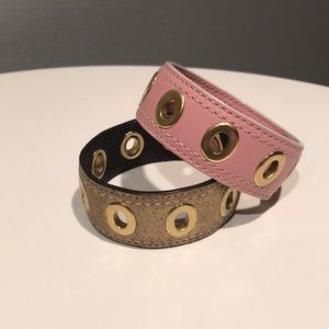 Coach leather bangles